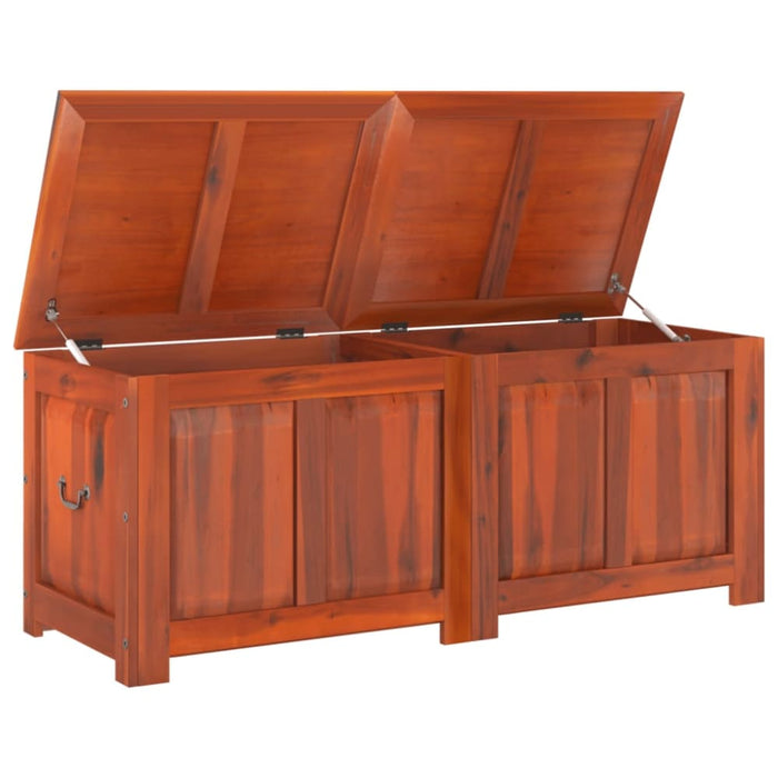 Storage Chest With Lid Brown Solid Wood Acacia Tlakoi