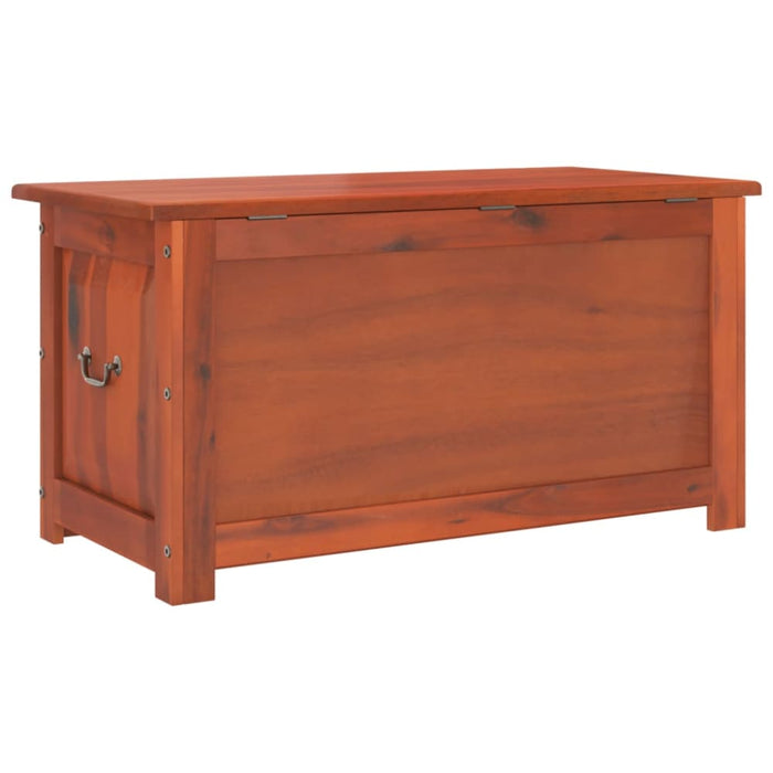 Storage Chest With Lid Brown Solid Wood Acacia Tlakol