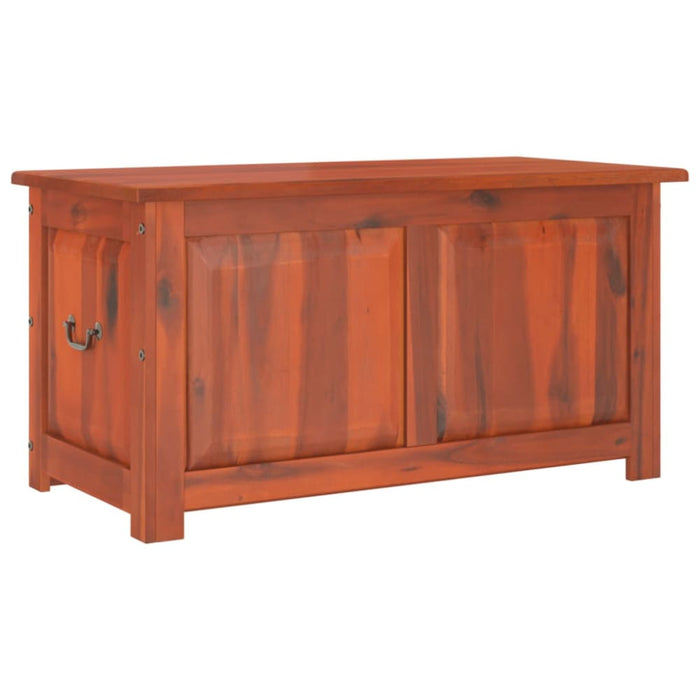 Storage Chest With Lid Brown Solid Wood Acacia Tlakol