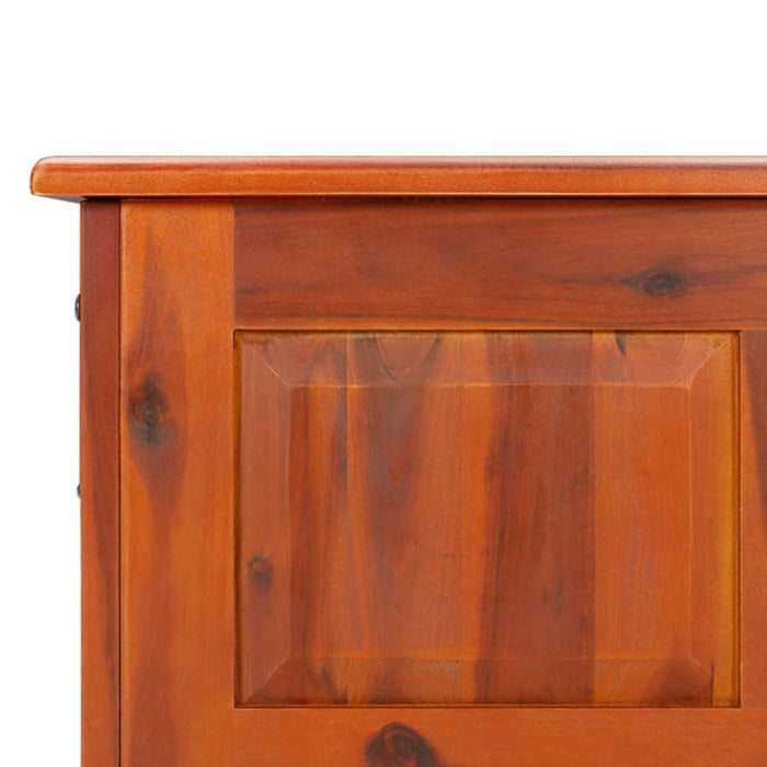Storage Chest with Lid Brown Solid Wood Acacia Tlakop