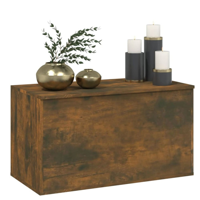 Storage Chest Smoked Oak 84x42x46 Cm Engineered Wood Nopokx