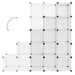Storage Cube Organiser with 15 Cubes Transparent Pp Tabpak