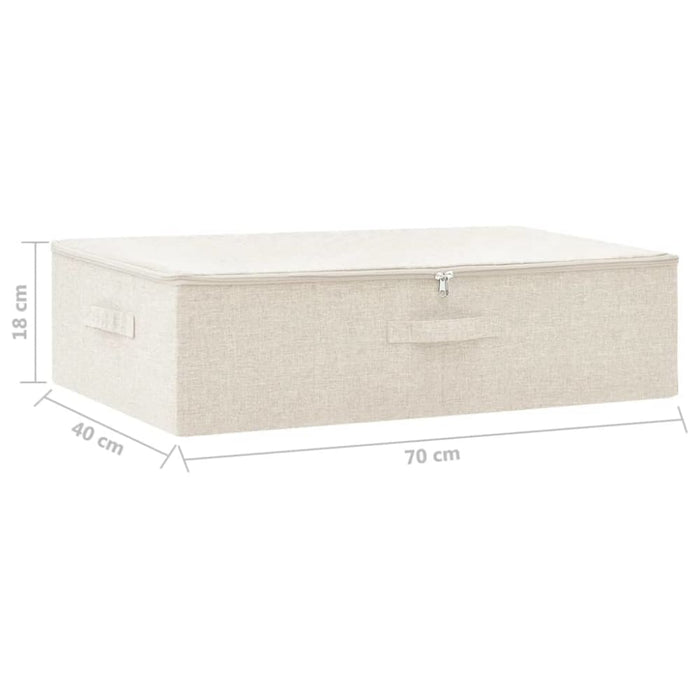 Storage Box Fabric 70x40x18 Cm Cream Ttxkbi