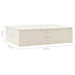 Storage Box Fabric 70x40x18 Cm Cream Ttxkbi