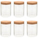 Storage Glass Jars with Cork Lid 6 Pcs 650 Ml Pbntk