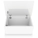 Storage Box High Gloss White 50x30x28 Cm Engineered Wood