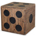 Storage Box Mindi Wood 40x40x40 Cm Dice Design Xaappk