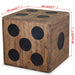 Storage Box Mindi Wood 40x40x40 Cm Dice Design Xaappk