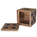 Storage Box Mindi Wood 40x40x40 Cm Dice Design Xaappk