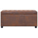 Storage Ottoman 87.5 Cm Brown Faux Suede Leather Xnotip
