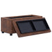 Storage Ottoman 87.5 Cm Brown Faux Suede Leather Xnotip