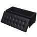 Storage Ottoman Artificial Leather Black Xaxabi