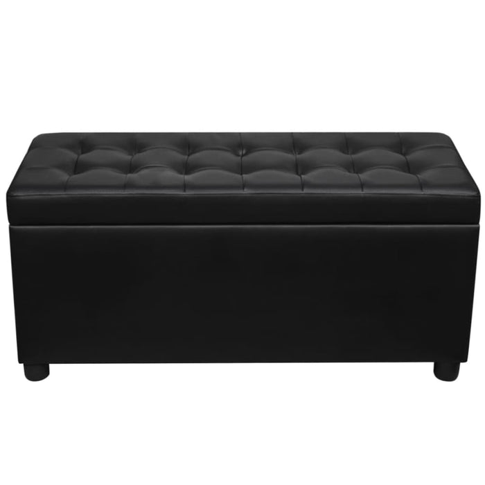 Storage Ottoman Artificial Leather Black Xaxabi