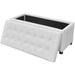 Storage Ottoman Artificial Leather White Xaxabl