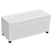 Storage Ottoman Artificial Leather White Xaxabl