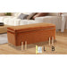 Storage Ottoman Stool Bench Seat 97cm Pu Leather Brown