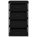 Storage Rack with 4 Fabric Baskets Steel Black Txxlxx