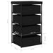 Storage Rack with 4 Fabric Baskets Steel Black Txxlxx