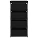 Storage Rack with 4 Fabric Baskets Steel Black Txxlxx