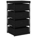 Storage Rack with 4 Fabric Baskets Steel Black Txxlxx