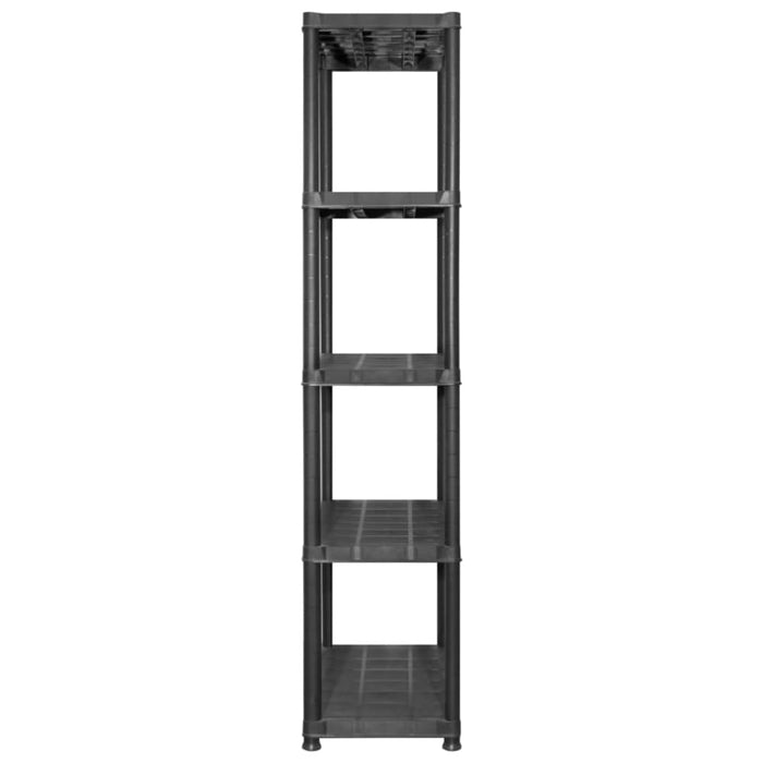 Storage Shelf 5-tier Black 142x38x170 Cm Plastic Tbpknpx