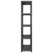 Storage Shelf 5-tier Black 142x38x170 Cm Plastic Tbpknpx