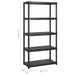 Storage Shelf 5-tier Black 170x40x185 Cm Plastic Tbpknpt