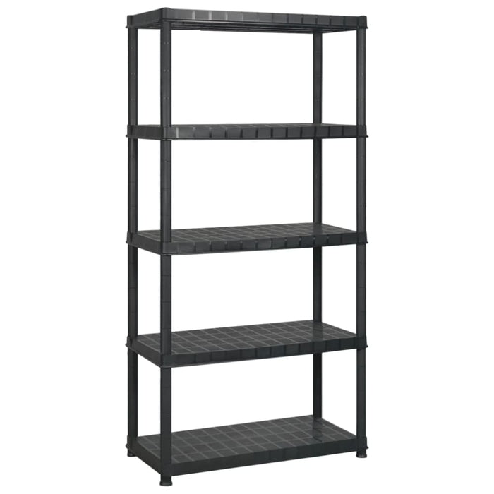 Storage Shelf 5-tier Black 170x40x185 Cm Plastic Tbpknpt