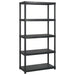 Storage Shelf 5-tier Black 170x40x185 Cm Plastic Tbpknpt
