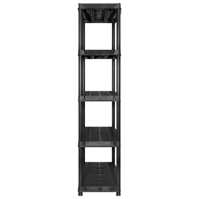 Storage Shelf 5-tier Black 170x40x185 Cm Plastic Tbpknpt