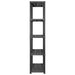 Storage Shelf 5-tier Black 213x38x170 Cm Plastic Tbpknpl