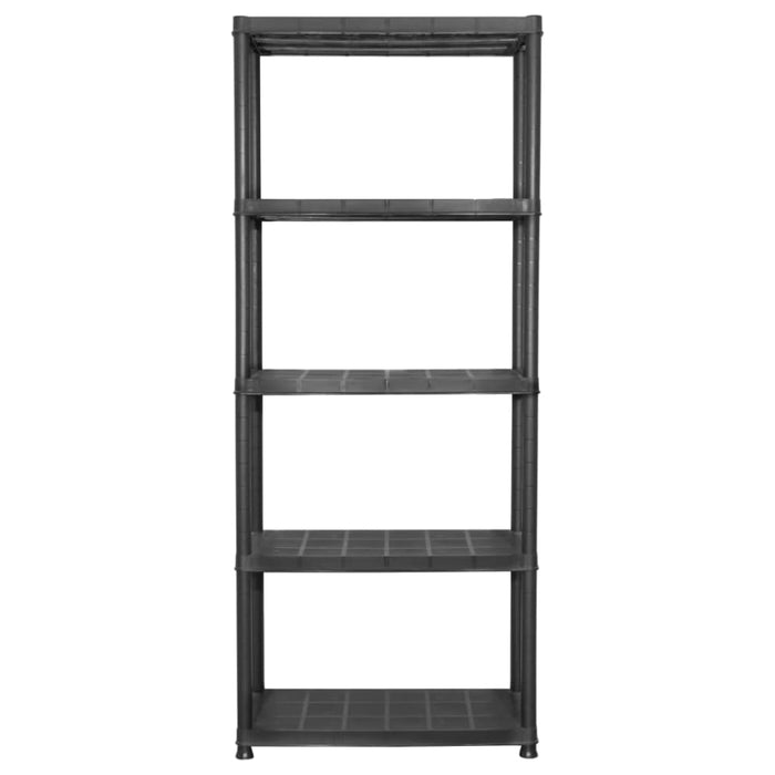 Storage Shelf 5-tier Black 71x38x170 Cm Plastic Oailna