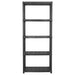 Storage Shelf 5-tier Black 71x38x170 Cm Plastic Oailna