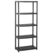 Storage Shelf 5-tier Black 71x38x170 Cm Plastic Oailna