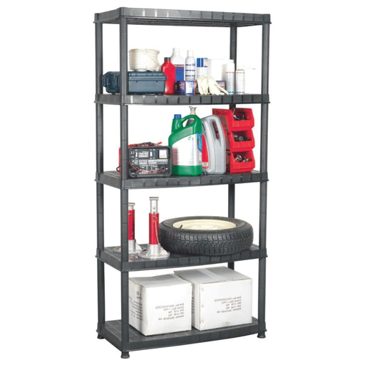 Storage Shelf 5 - tier Black 85x40x185 Cm Plastic Oailnp