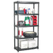 Storage Shelf 5-tier Black 85x40x185 Cm Plastic Oailnp