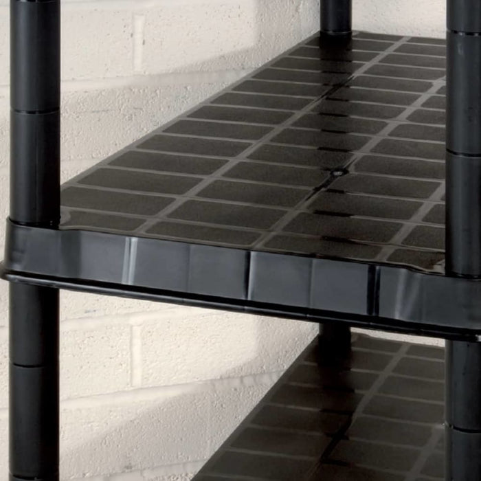 Storage Shelf 5-tier Black 91.5x45.7x185 Cm Plastic Oailnl