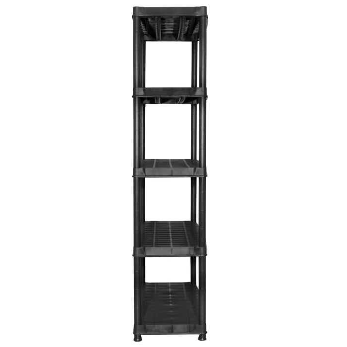 Storage Shelf 5-tier Black 91.5x45.7x185 Cm Plastic Oailnl
