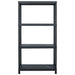 Storage Shelf Rack Black 100 Kg 60x30x138 Cm Plastic Aplit