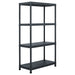 Storage Shelf Rack Black 100 Kg 60x30x138 Cm Plastic Aplit