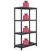Storage Shelf Rack Black 100 Kg 60x30x138 Cm Plastic Aplit