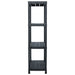Storage Shelf Rack Black 100 Kg 60x30x138 Cm Plastic Aplit