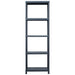 Storage Shelf Rack Black 125 Kg 60x30x180 Cm Plastic Aplia