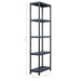 Storage Shelf Rack Black 125 Kg 60x30x180 Cm Plastic Aplia