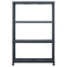 Storage Shelf Rack Black 220 Kg 90x40x138 Cm Plastic Aplik