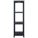 Storage Shelf Rack Black 220 Kg 90x40x138 Cm Plastic Aplik