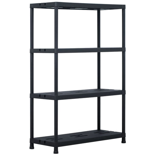 Storage Shelf Rack Black 220 Kg 90x40x138 Cm Plastic Aplik