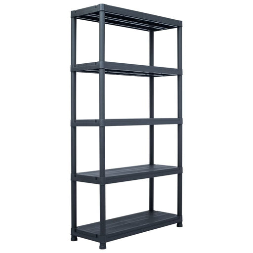 Storage Shelf Rack Black 250 Kg 80x40x180 Cm Plastic Aplil