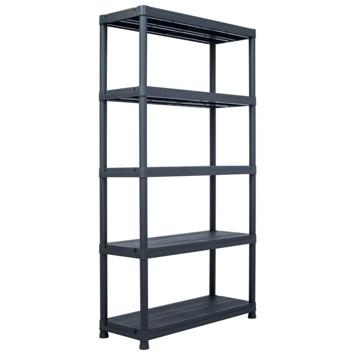 Storage Shelf Rack Black 250 Kg 80x40x180 Cm Plastic Aplil
