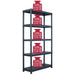 Storage Shelf Rack Black 250 Kg 80x40x180 Cm Plastic Aplil